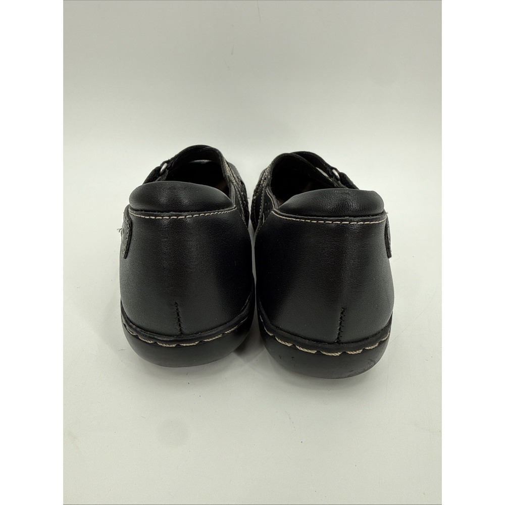 Clarks Womens Black Criss Cross Strappy Leather Shoes Size 10 Boho Comfort - Picture 4 of 8